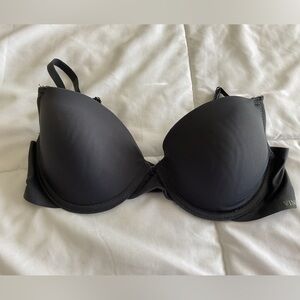 Vince Camuto Lightly Padded Underwire Bra 34C Dark Gray